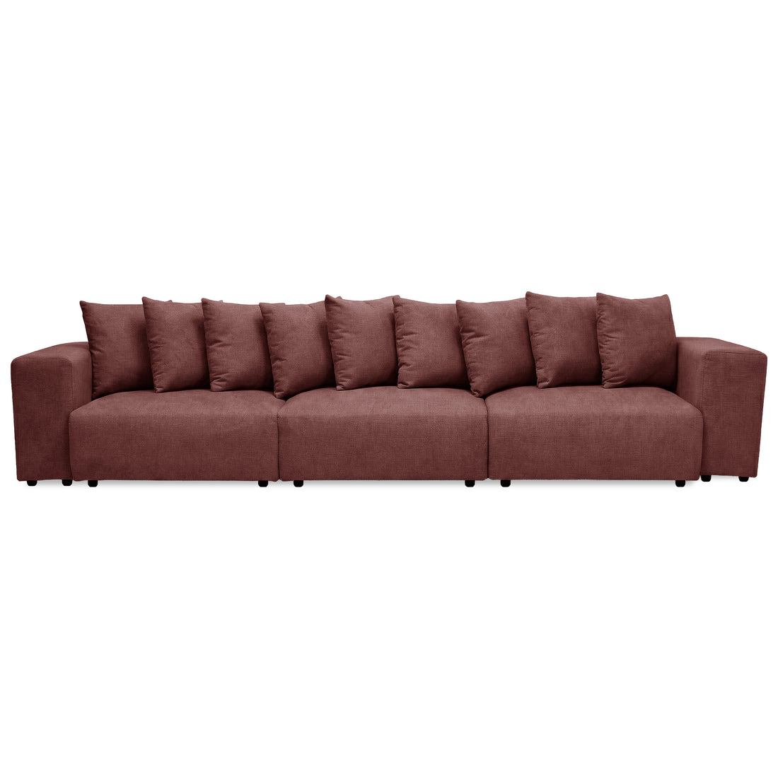 Modular sectional sofa on white background, full view