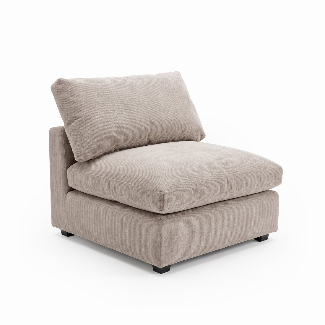 Modern upholstered modular chair on a white background.