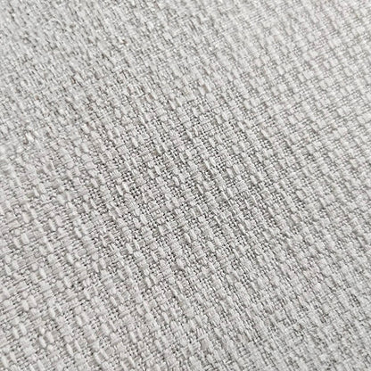 Close-up of light grey woven fabric texture
