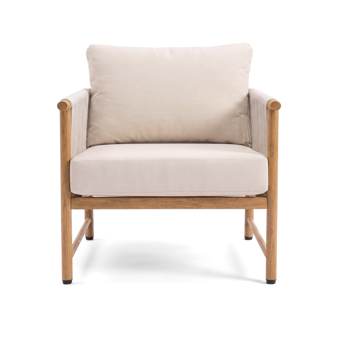 Modern armchair on white background