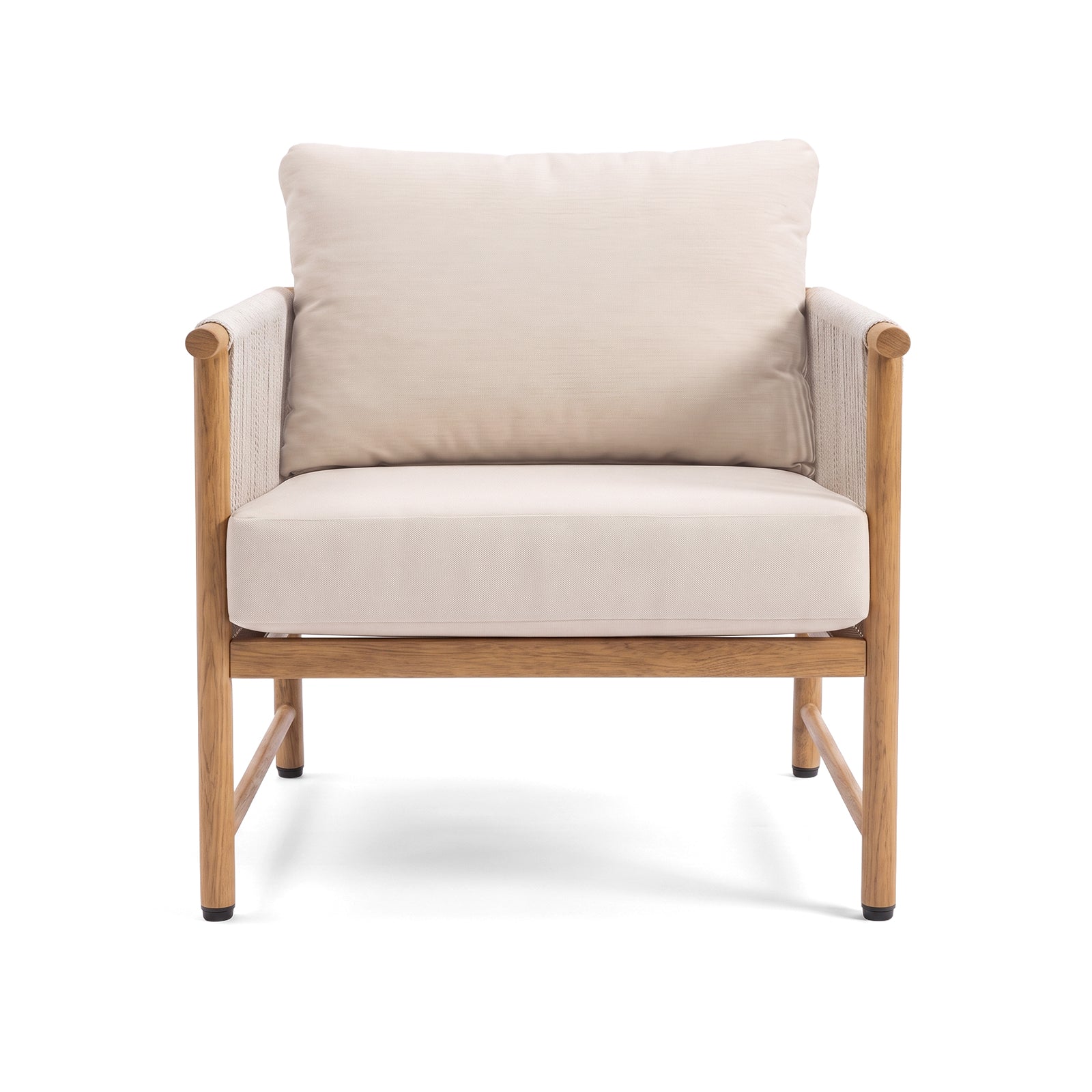 Modern armchair on white background