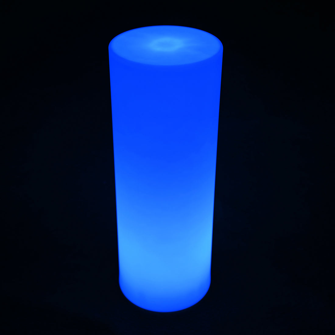 70cm Outdoor Solar LED Bollard Light, a glowing cylindrical LED lamp against a dark backdrop, ideal for enhancing outdoor spaces with versatile lighting and solar convenience.