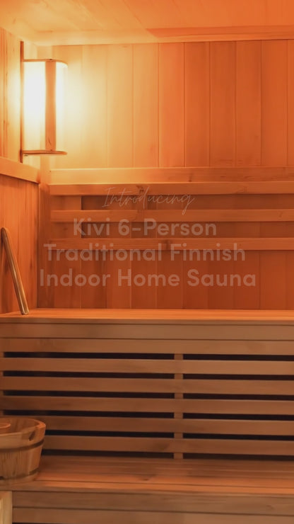 Kivi 6-Person Traditional Finnish Indoor Home Sauna