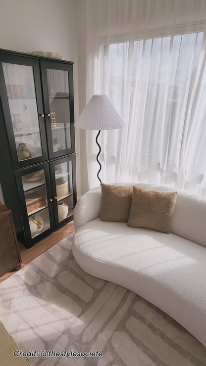 Jenna Hollywood LED Mirror Dressing Table with Divider in White