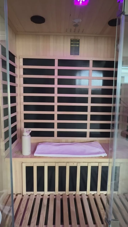 Helle 3 Person Carbon Fibre Infrared Indoor Home Sauna