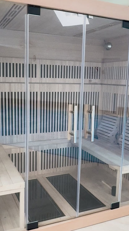 Hoito 4 Person Full Spectrum Infrared Sauna with Floor Heaters