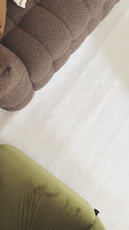 Pixie 300x400cm Large Wavy Soft Rug in Cream White