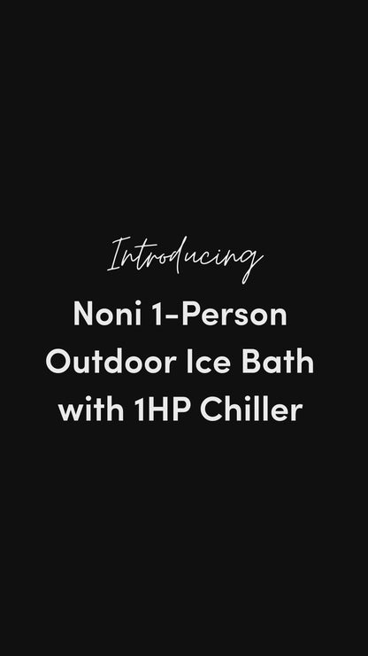 Noni 1-Person Outdoor Ice Bath with 1HP Chiller in Black