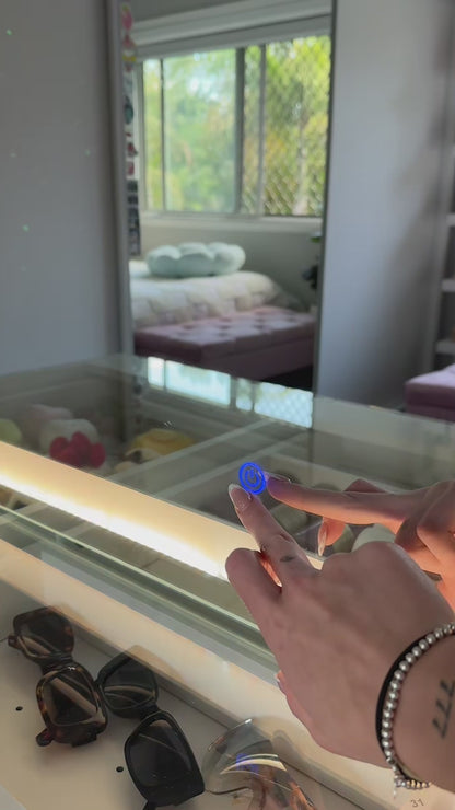 Adeline LED Mirror Storage Dressing Table in White