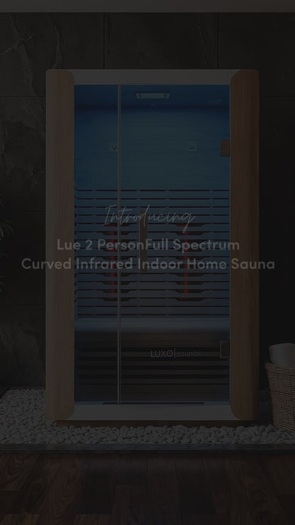 Lue 2 Person Full Spectrum Curved Infrared Indoor Home Sauna